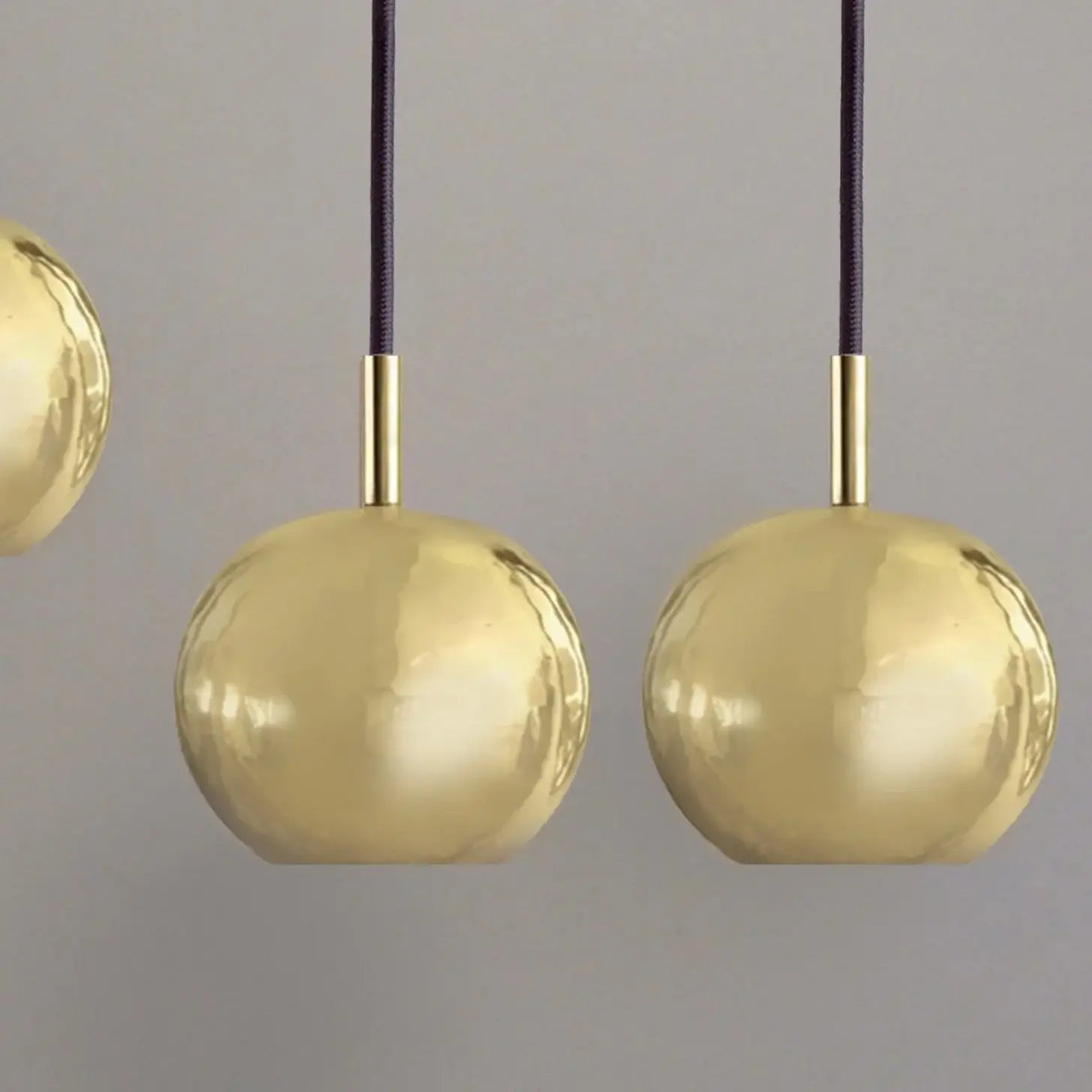 Dounia home Pendant light in Polished brass   made of Metal, Model: Mishal