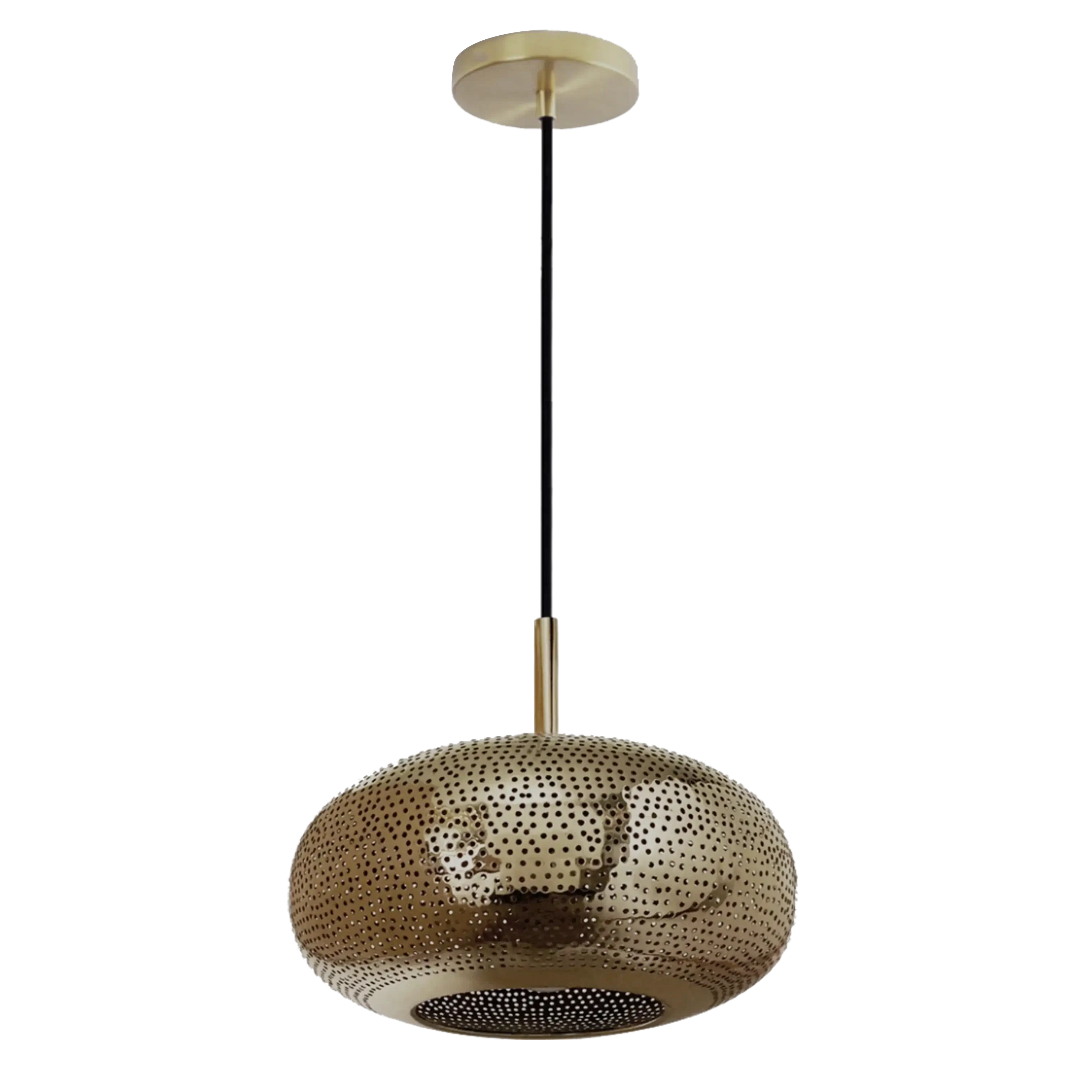 Dounia home Pendant light in antique brass  made of semi precious meta, Model: lila