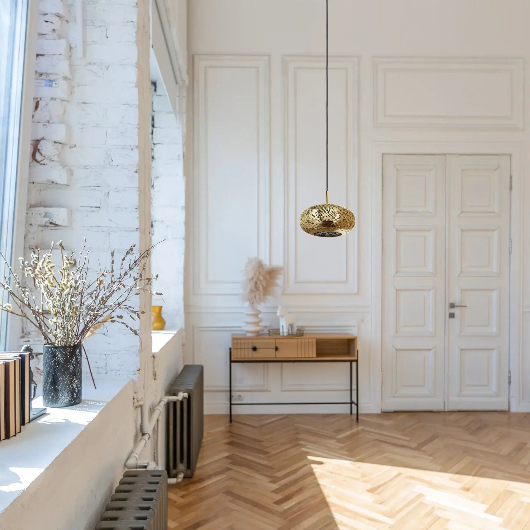 Dounia Home Lila Pendant Light | Polished Brass | Size: 12"