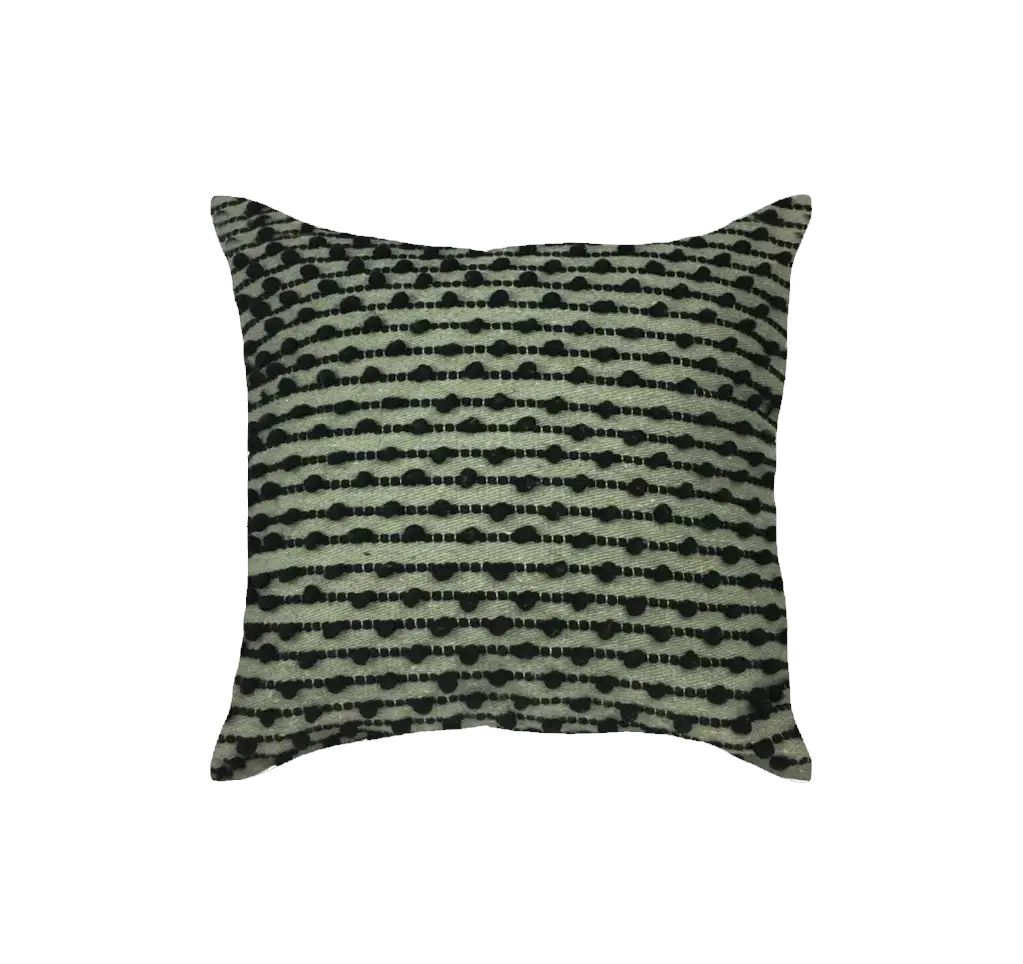 Dounia home Pillow in Midnight -blue/sage made of Wool and cotton, Model: Nokta