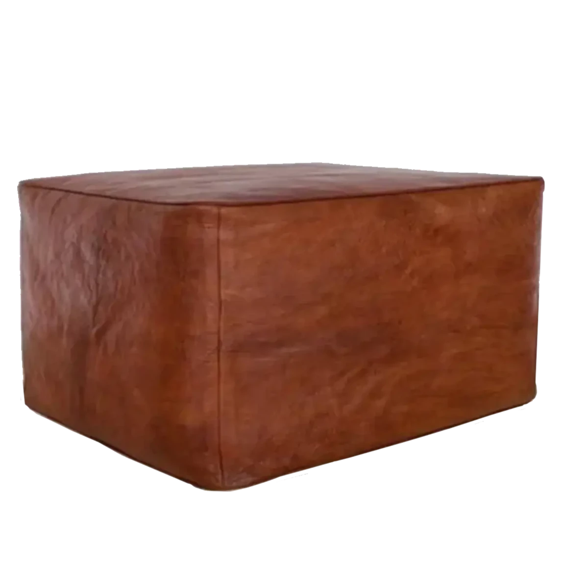 Dounia home pouf  made of Leather, Model: IDRA