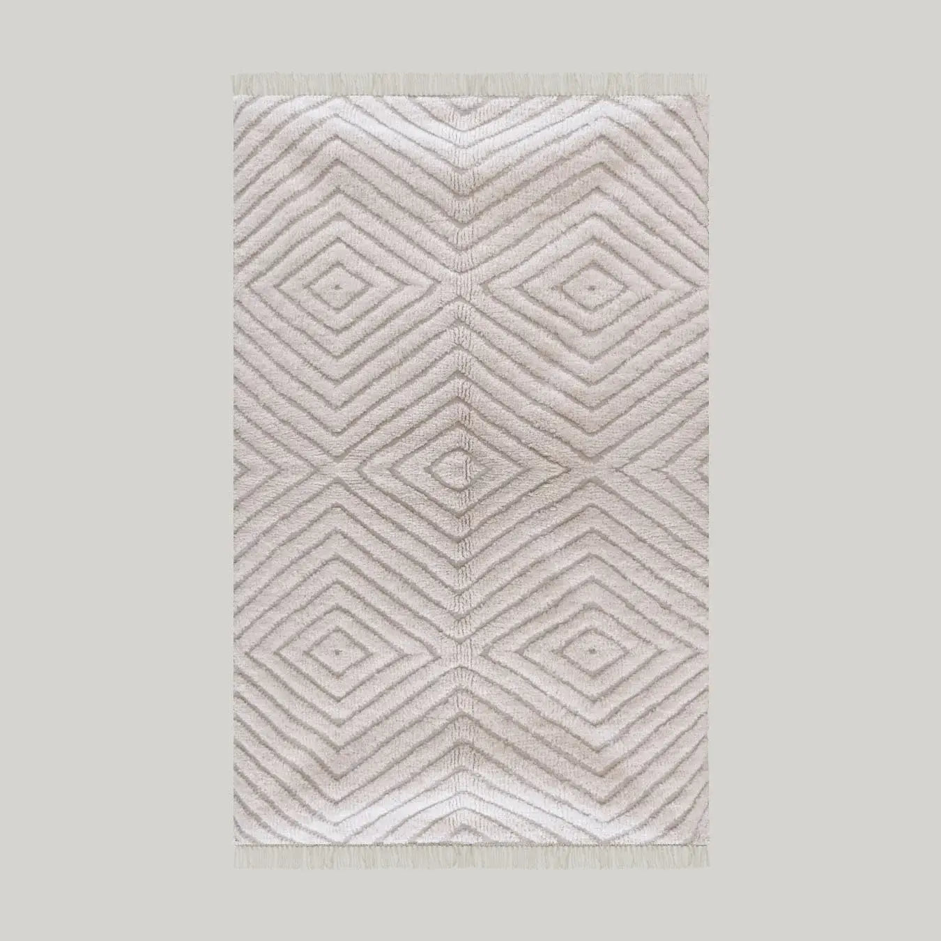 Dounia home Rug in Ivory made of Organic wool, Model: AIn