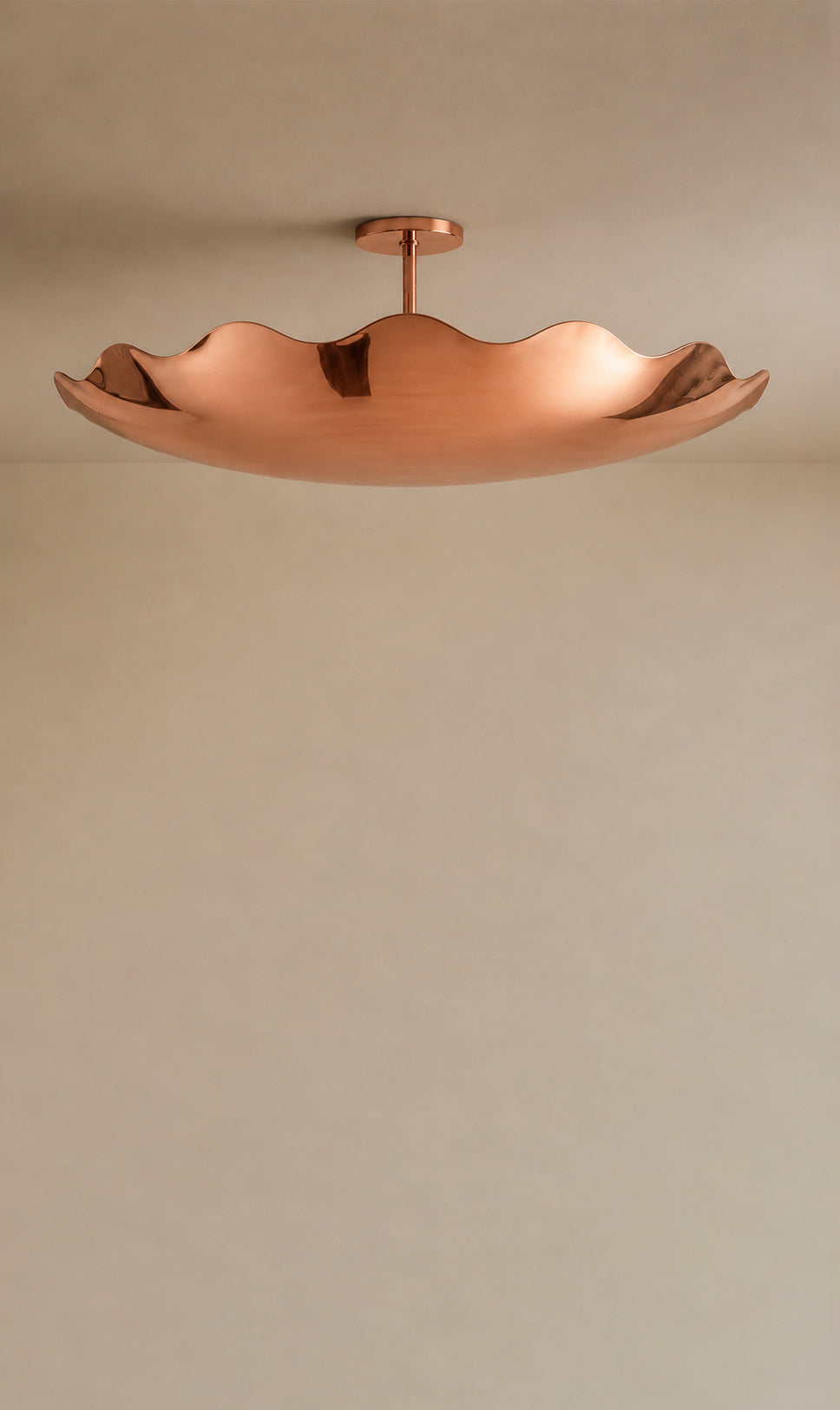 Luna Scalloped Dome Semi-flush