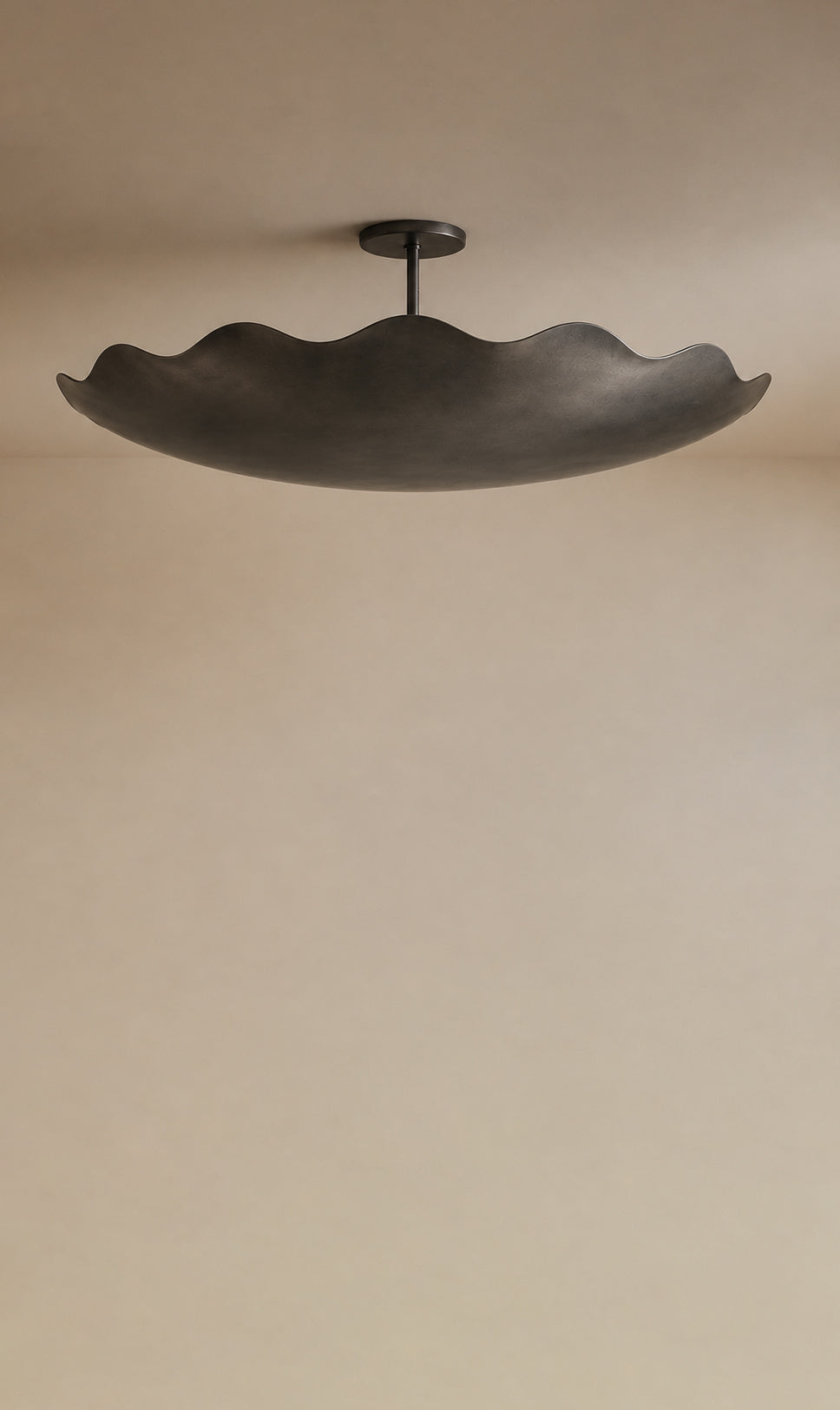 Luna Scalloped Dome Semi-flush
