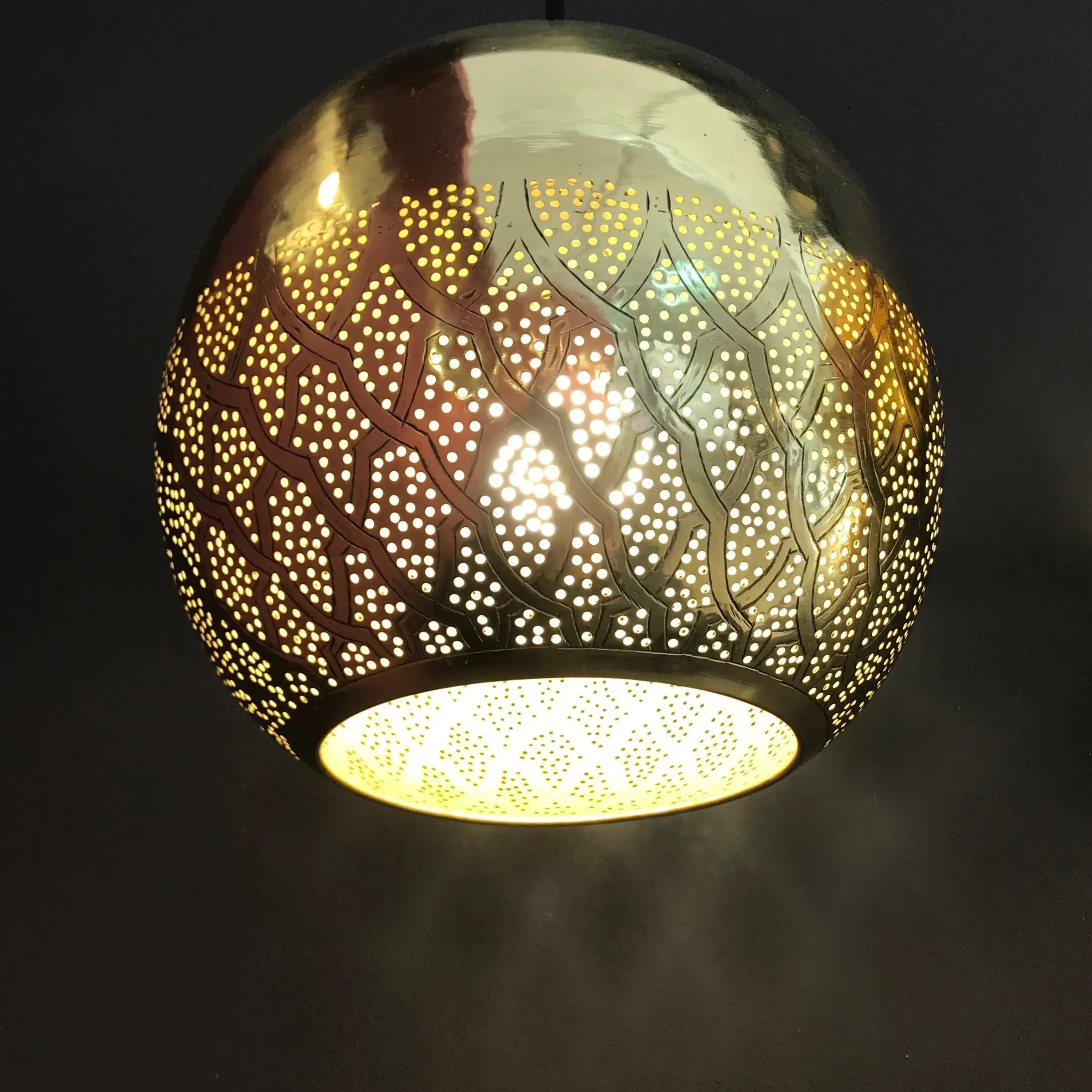 Dounia home Semi-flush in Polished brass  made of Metal, Model: NUR REVERSED