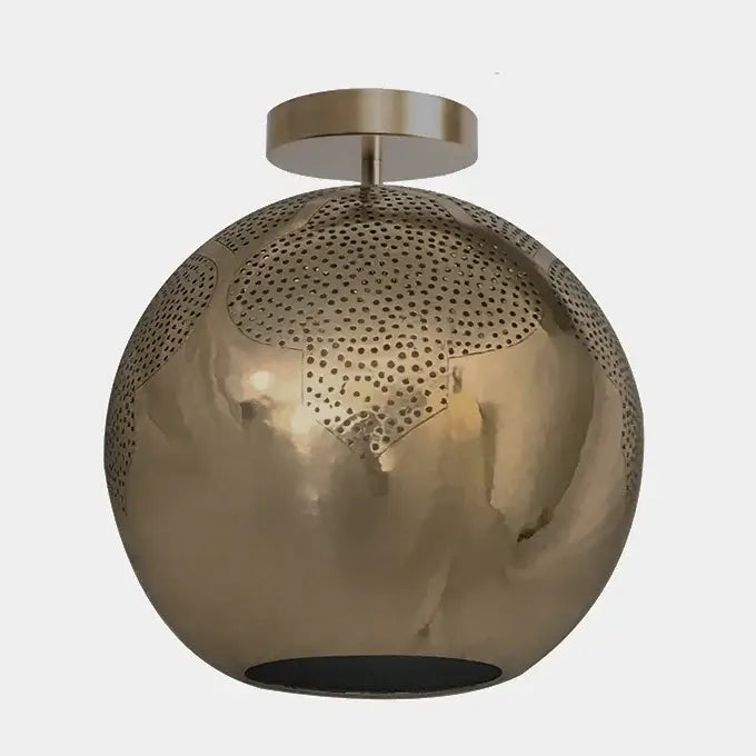 Dounia home Semi-flush light in antique brass  made of Metal, Model: NAJMA