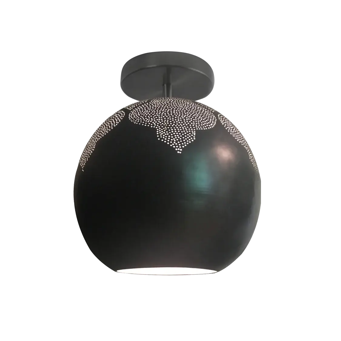 Dounia Home Semi-Flush in Matte Gun Metal | Shade Sizes: 10" Model: Najma