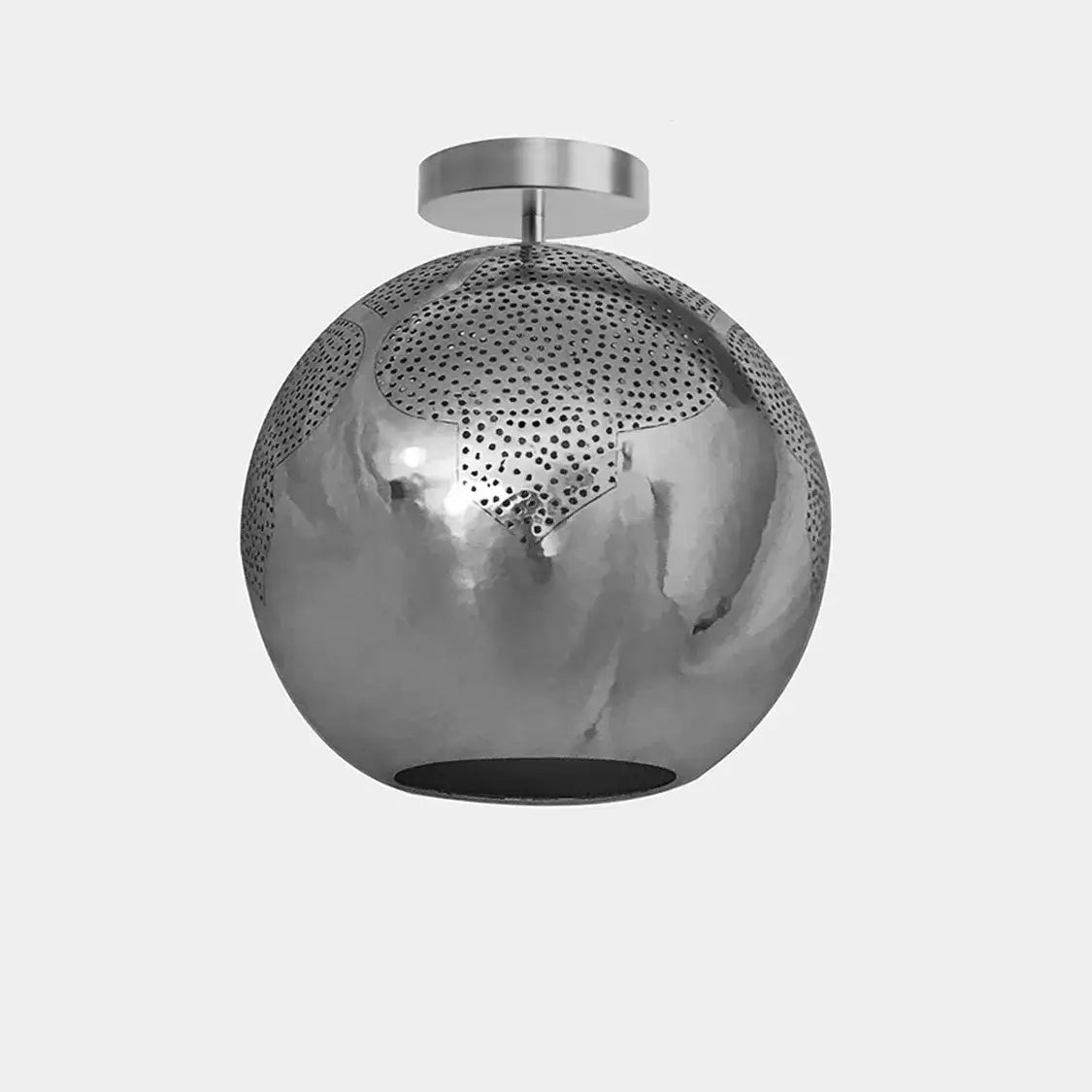 Dounia home Semi-flush light in nickel silver  made of Metal, Model: NAJMA