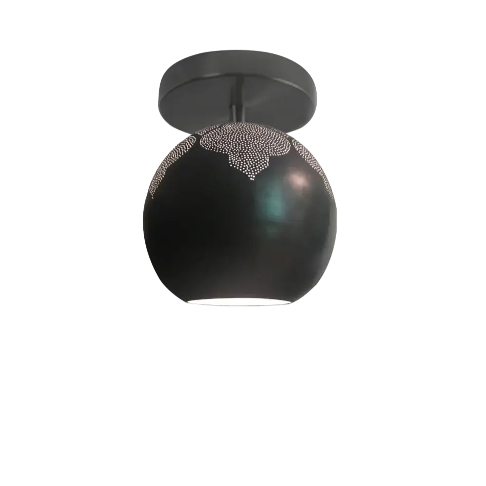 Dounia Home Semi-Flush in Matte Gunmetal | Shade Sizes: 8" Model: Najma