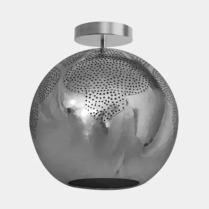 Dounia home Semi-flush light in nickel silver  made of Metal, Model: NAJMA