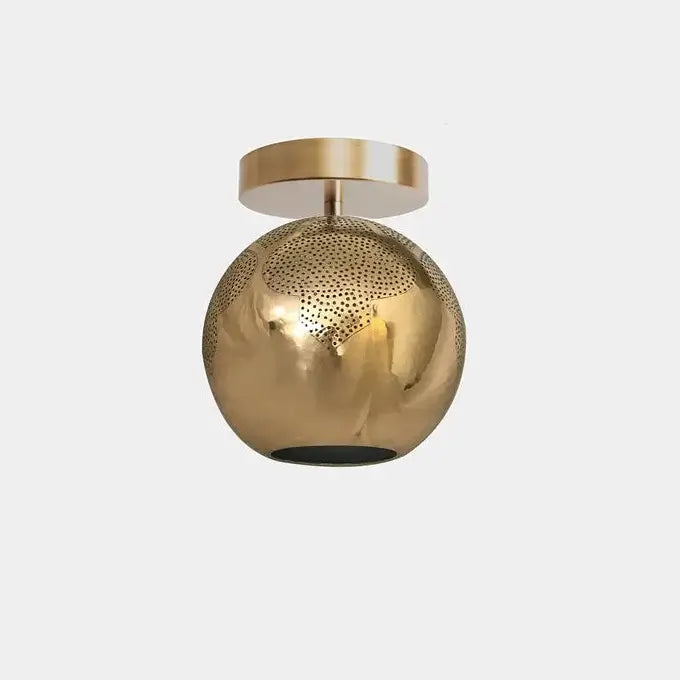 Dounia home Semi-flush light in polished brass made of Metal, Model: NAJMA