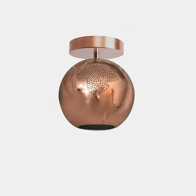 Dounia home Semi-flush light in polished copper  made of Metal, Model: NAJMA