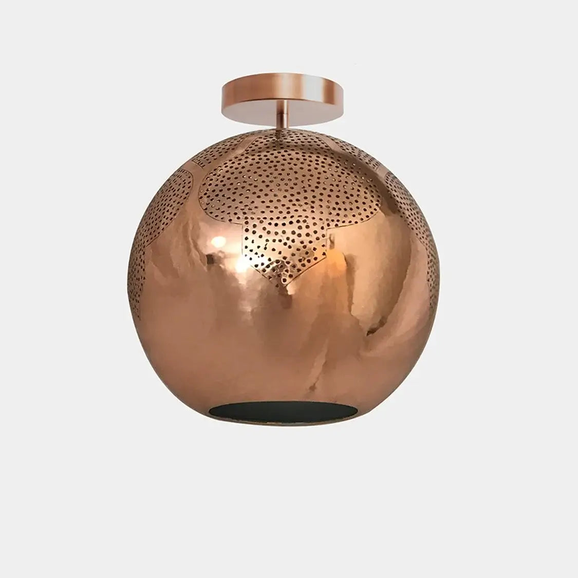 Dounia home Semi-flush light in polished copper made of Metal, Model: NAJMA