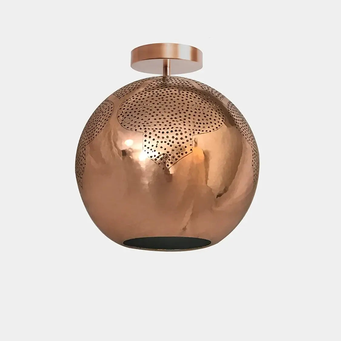 Dounia Home Semi-Flush in Polished Copper | Shade Sizes: 10" Model: Najma
