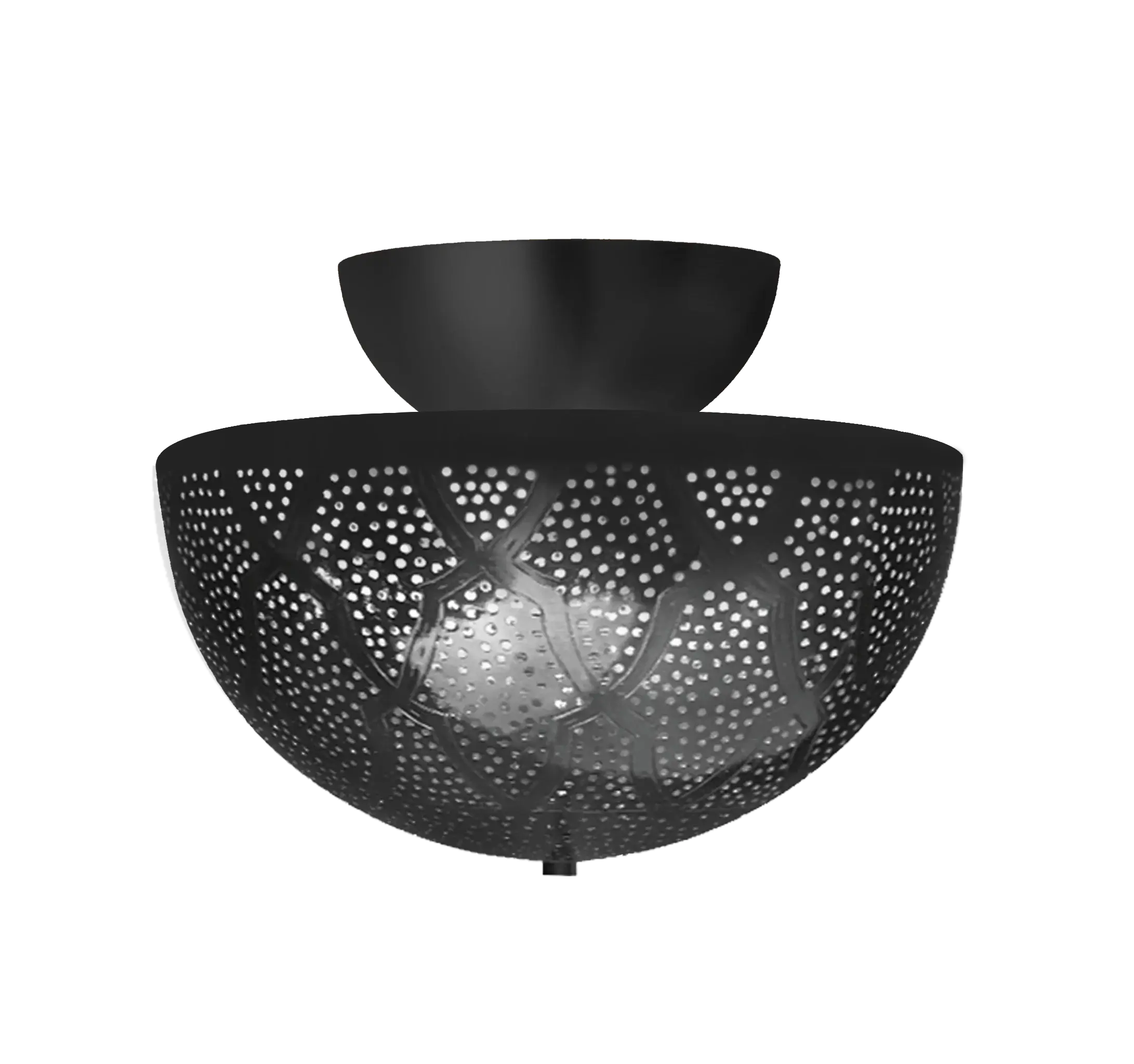 Dounia home Semi -flush mount ceiling in black   made of Metal, Model: Zana