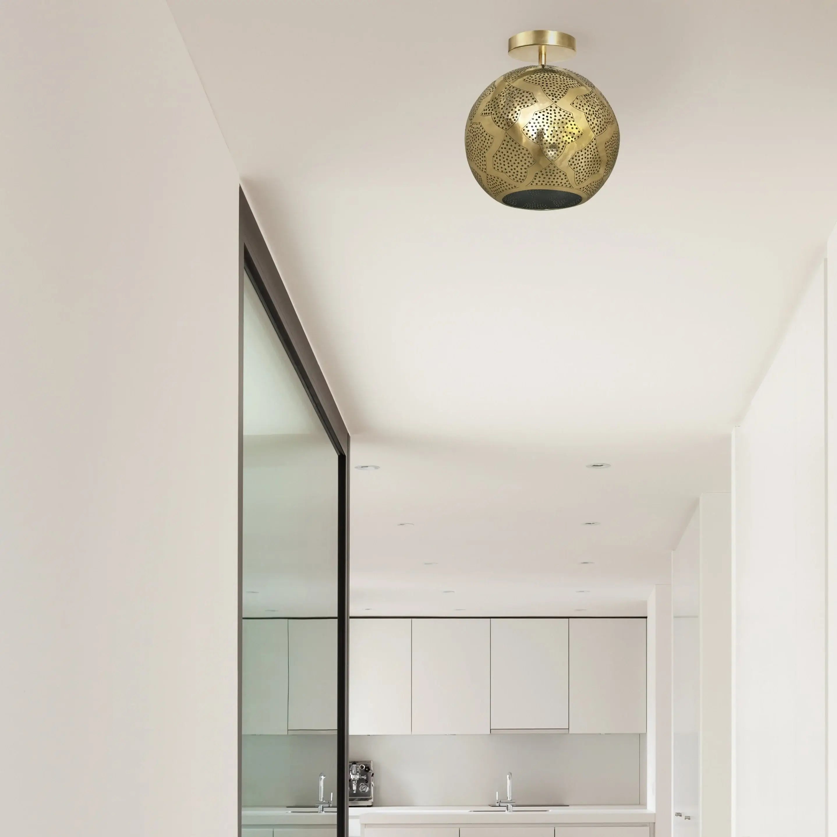 Dounia Home Semi-flush Mount |  Polished Brass | Size:12"