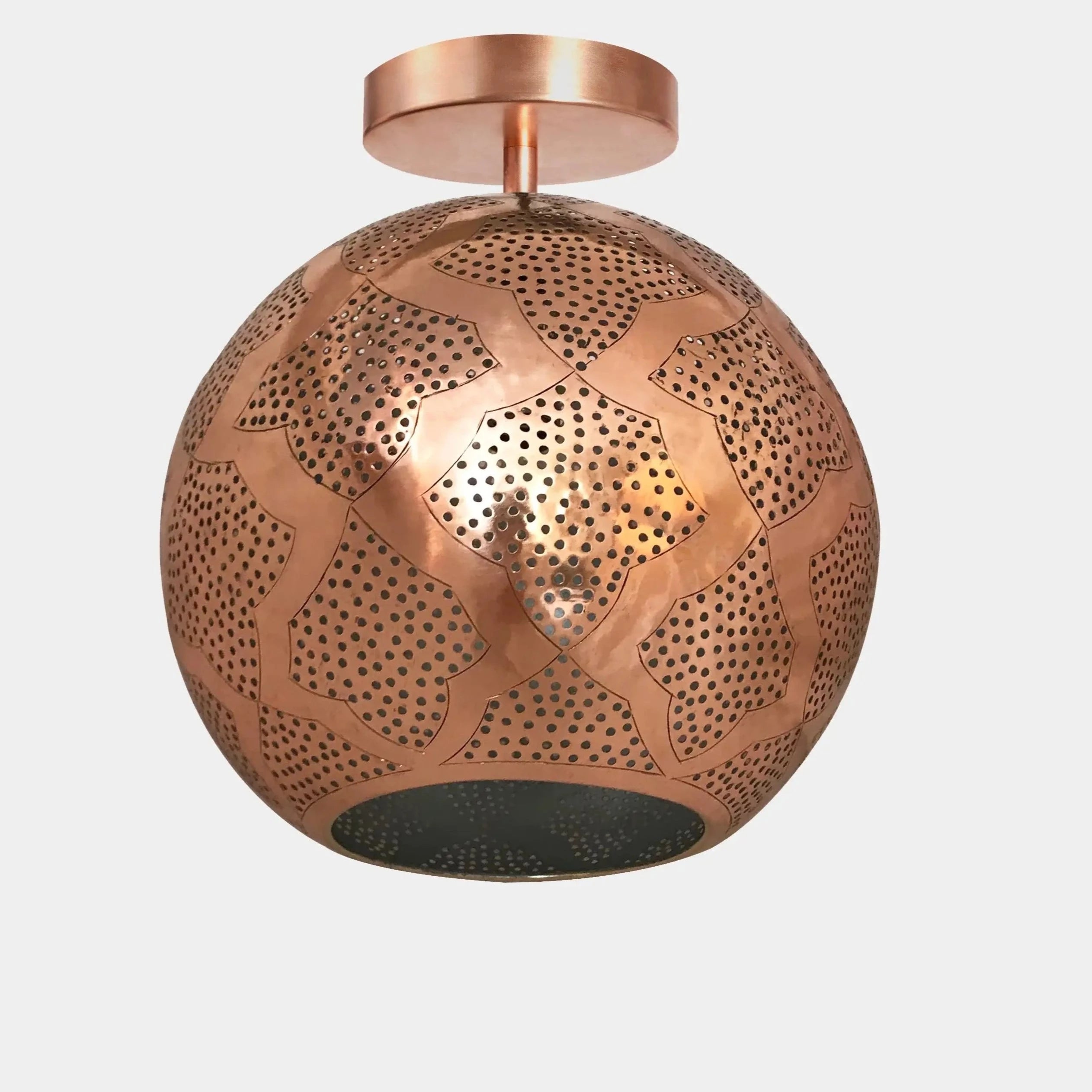 Dounia home Semi -flush mount ceiling in Polished copper  made of Metal, Model: Warda