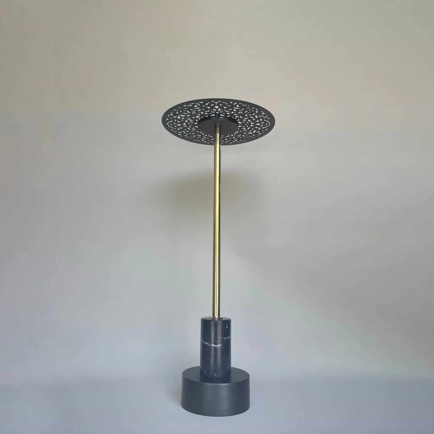 Dounia Home Side Table in Gunmetal | Elevation View