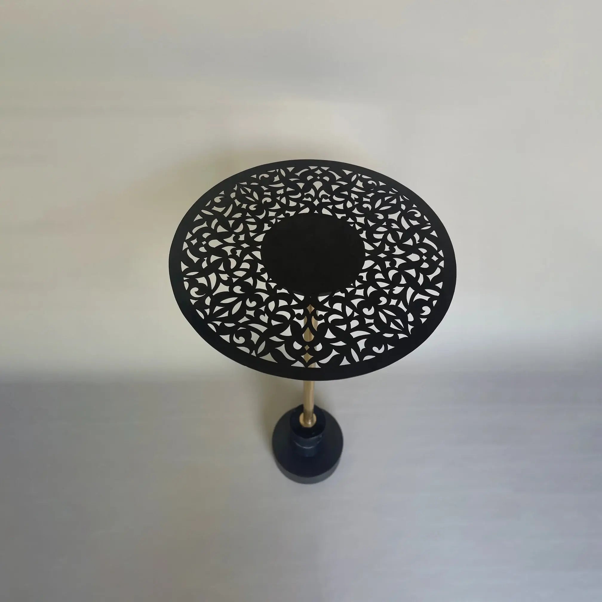 Dounia Home Side Table in Gunmetal | Top Shot View