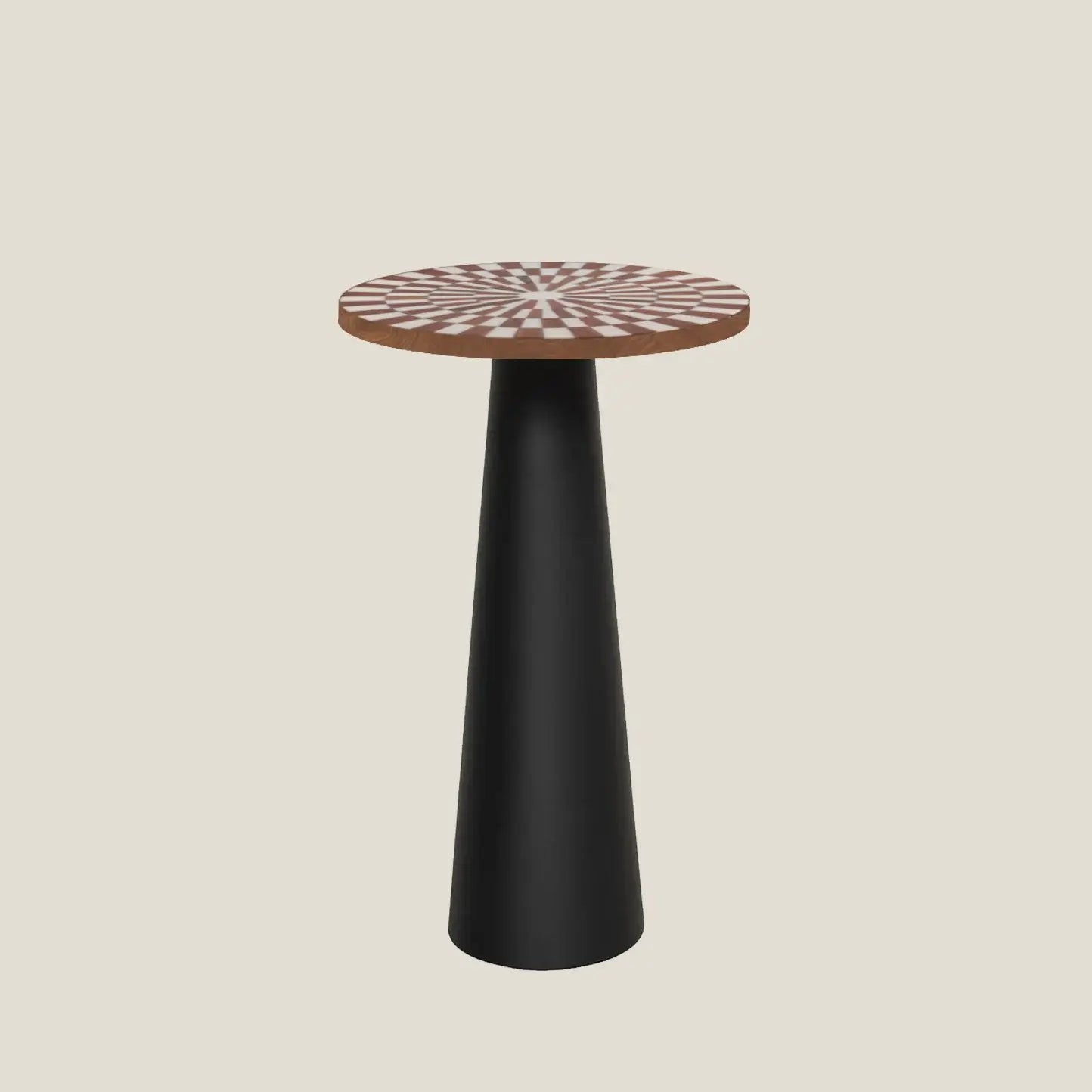 Dounia home Table in Walnut made of Walnut and brass, Model: shaa