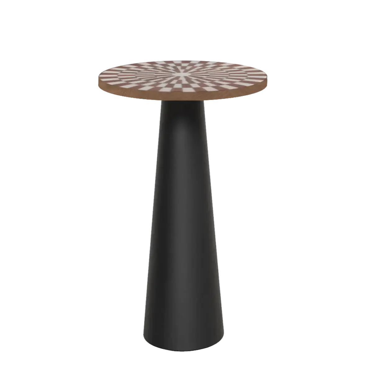 Dounia home Table in Walnut made of Walnut and brass, Model: shaa, Close Up View