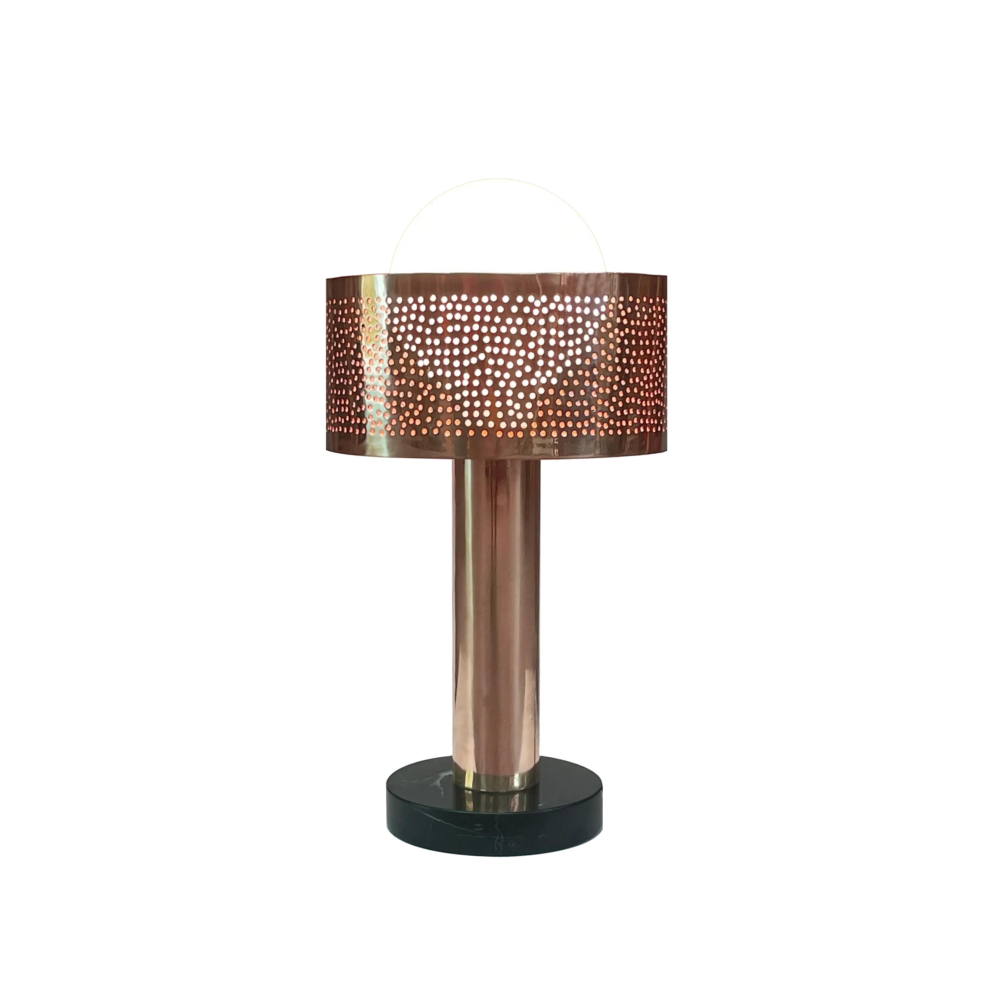 Dounia home Table lamp in polished copper  made of Metal, Model: Alula