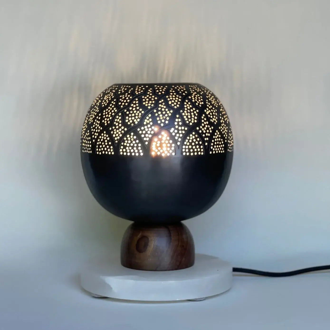 Dounia home Table lamp in black   made of Metal, Model: Nur