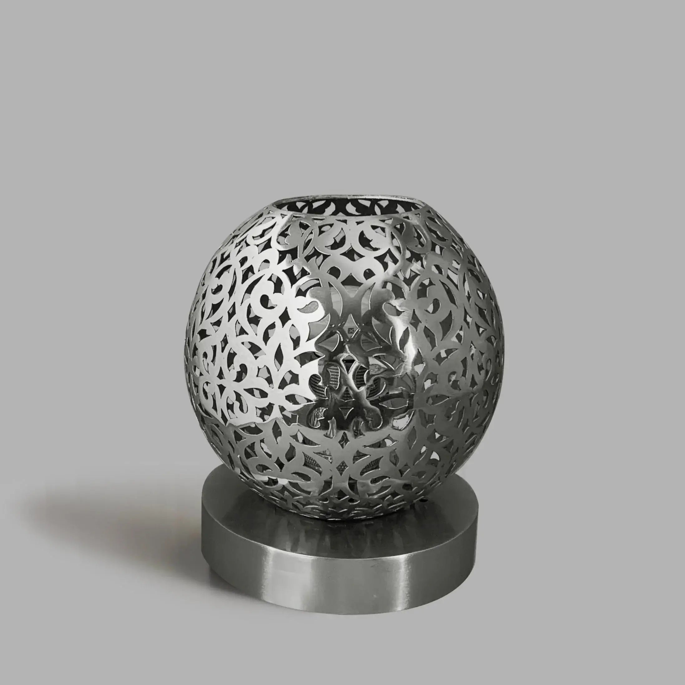 Dounia home Table lamp in nickel silver   made of Metal, Model: Riad