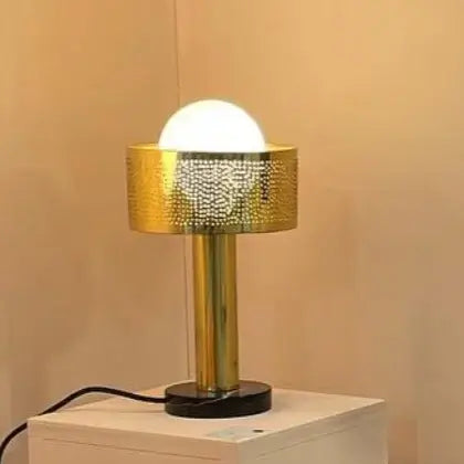Dounia home Table lamp in polished brass  made of Metal, Model: Alula