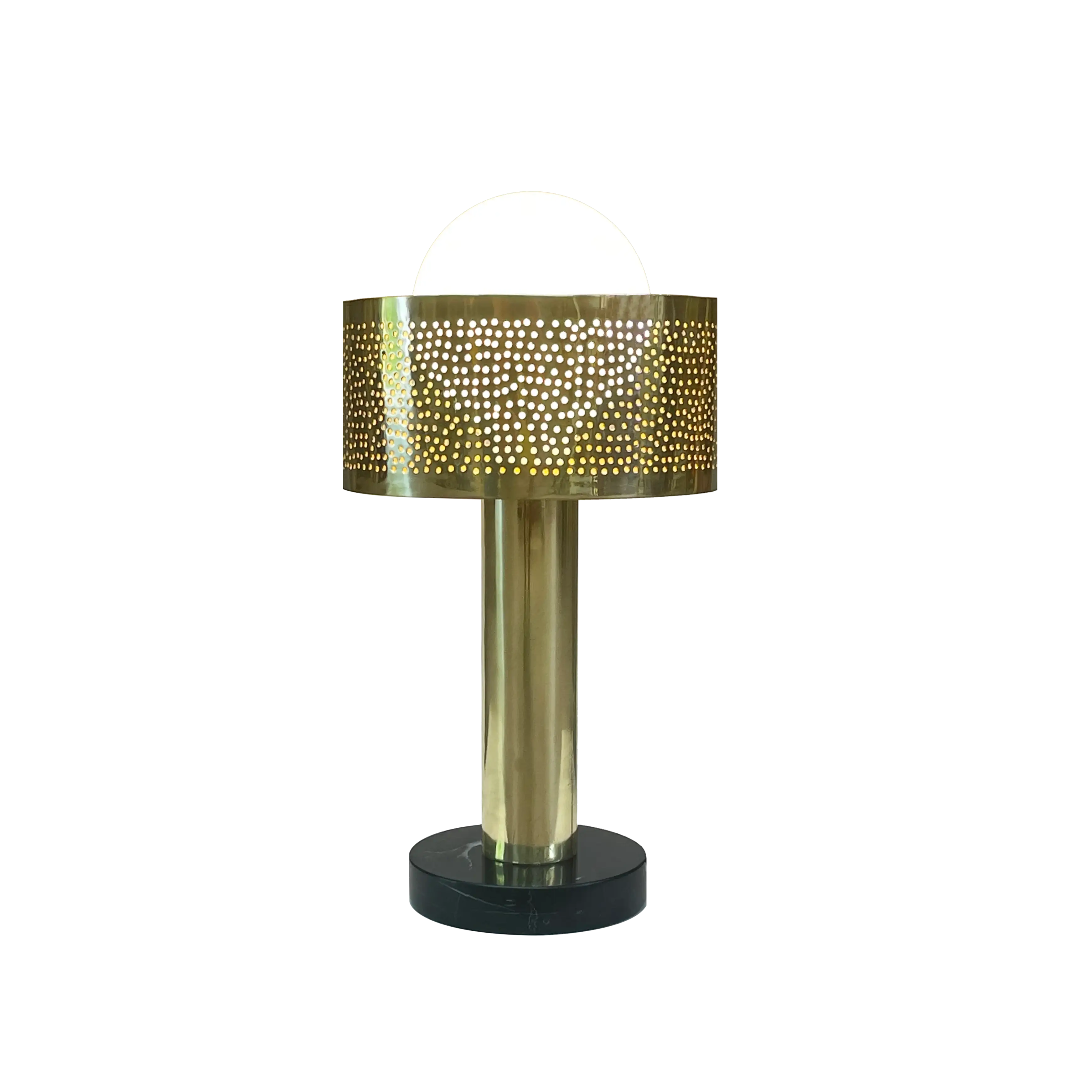 Dounia home Table lamp in poished brass made of Metal, Model: Alula