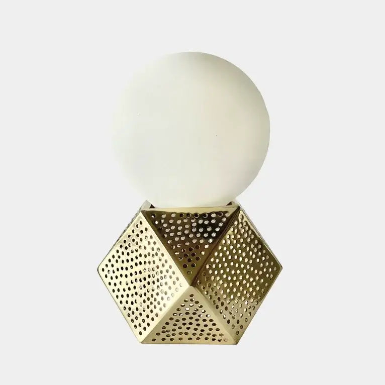 Dounia home Table lamp in Polished brass  made of Metal, Model: Alya