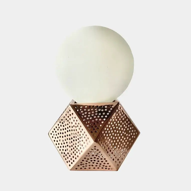 Dounia home Table lamp in Polished copper  made of Metal, Model: Alya