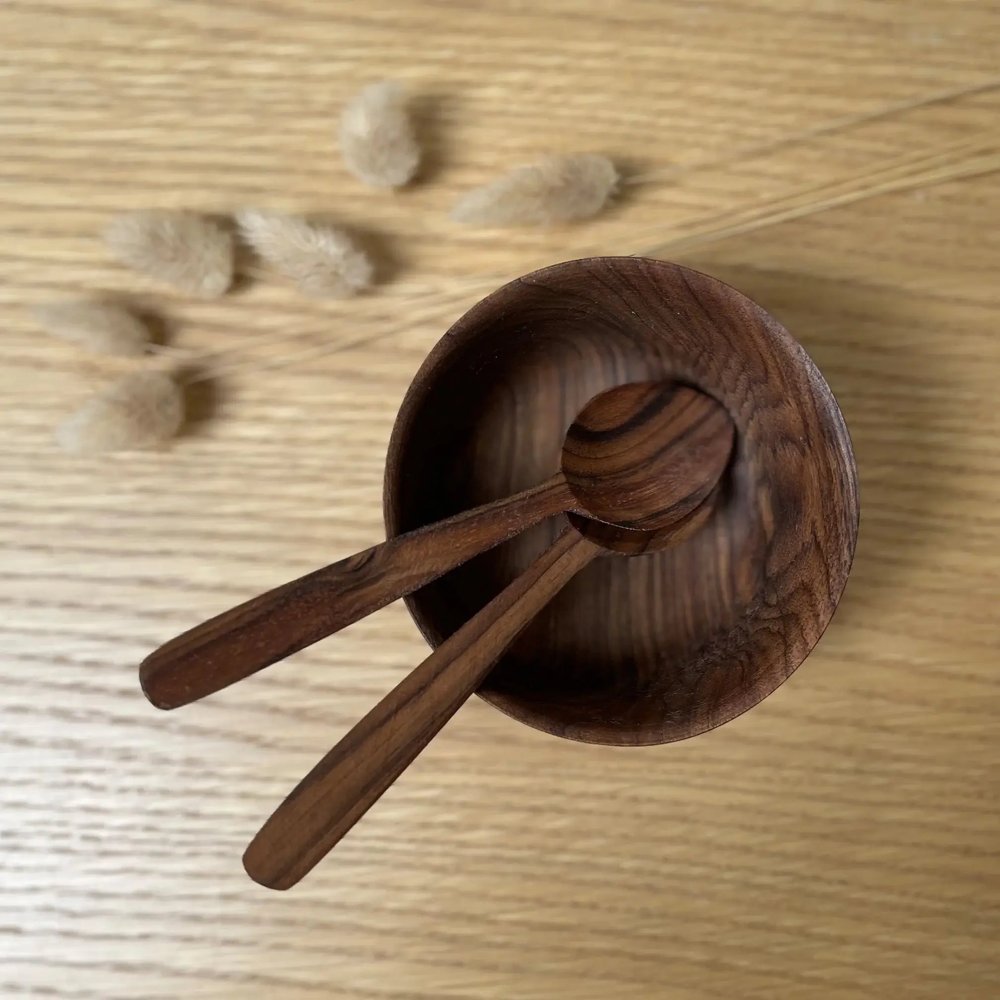 Dounia home Tea spoons in  made of Walnut wood, Top Shot View