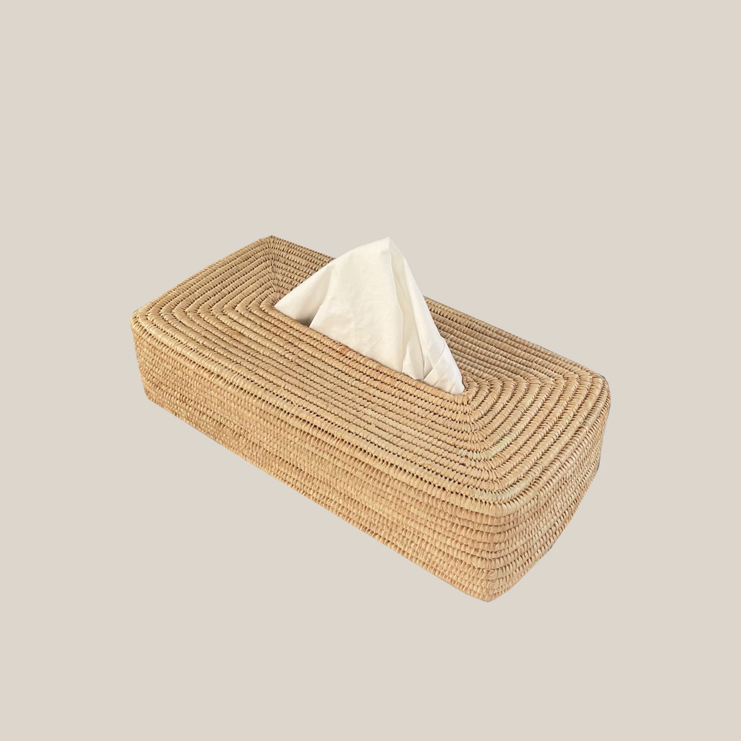 Raffia Tissue Box