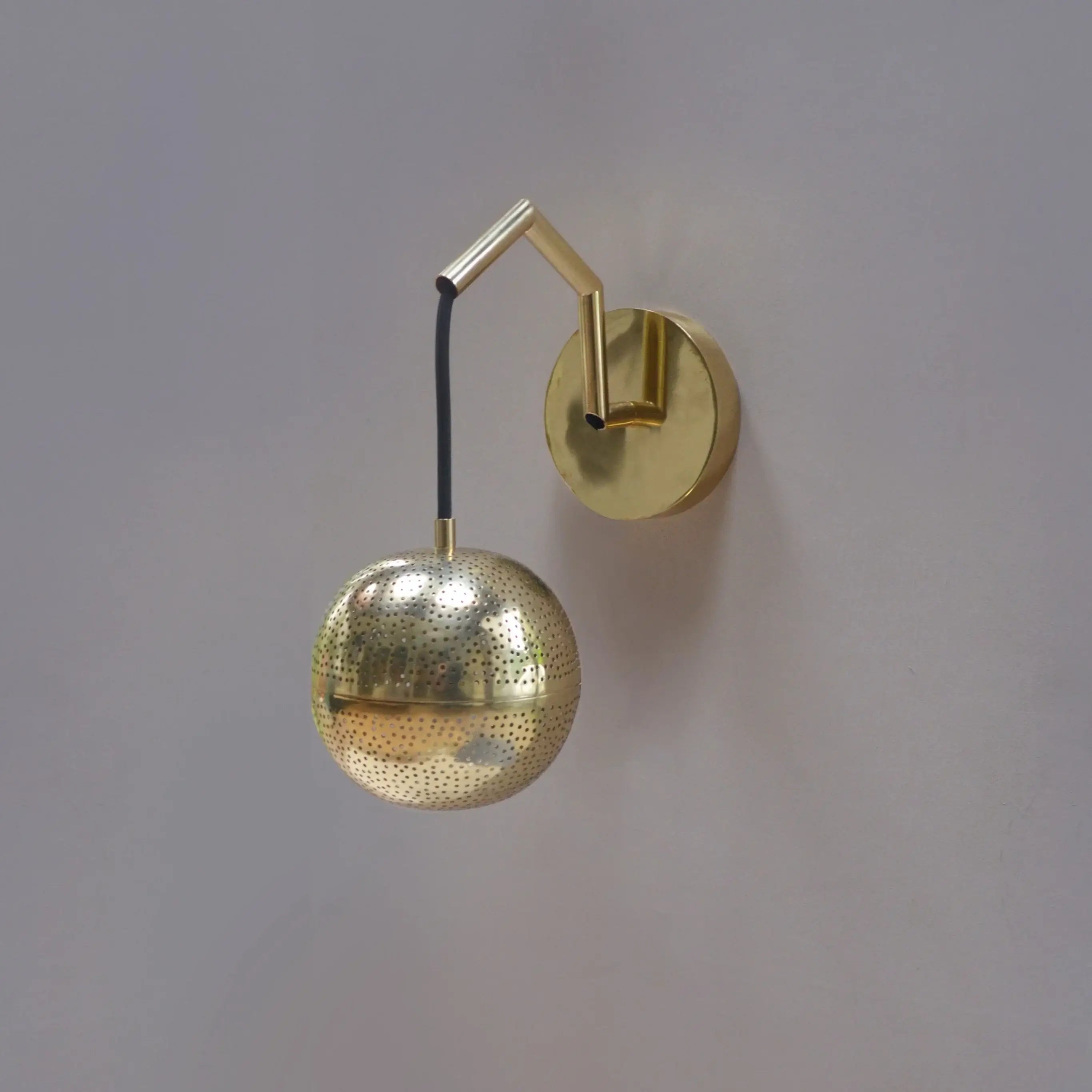 Dounia home Wall sconce in polished brass  made of Metal, Model: Amur