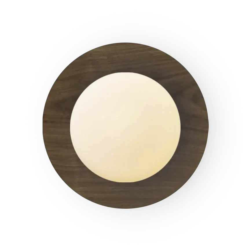 Dounia Home Wall Sconces is Made of Walnut With 5" Porcelain Bulb, Model: Dura