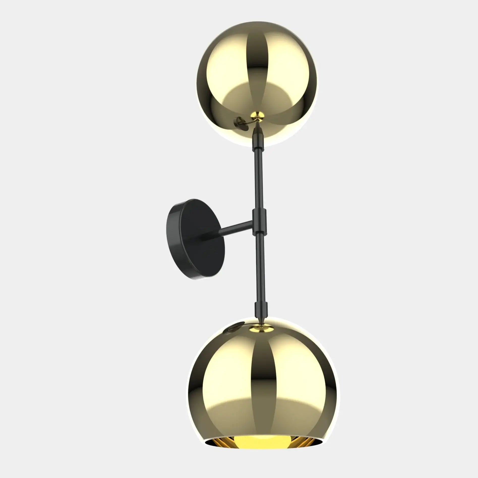 Dounia home Wall scone in Polished brass  made of Metal, Model: Mishal