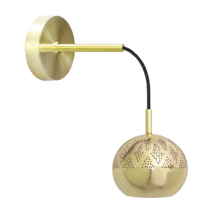 Dounia Home Wall Sconce Polished Brass | Shade Size 6"  | Model: Nur