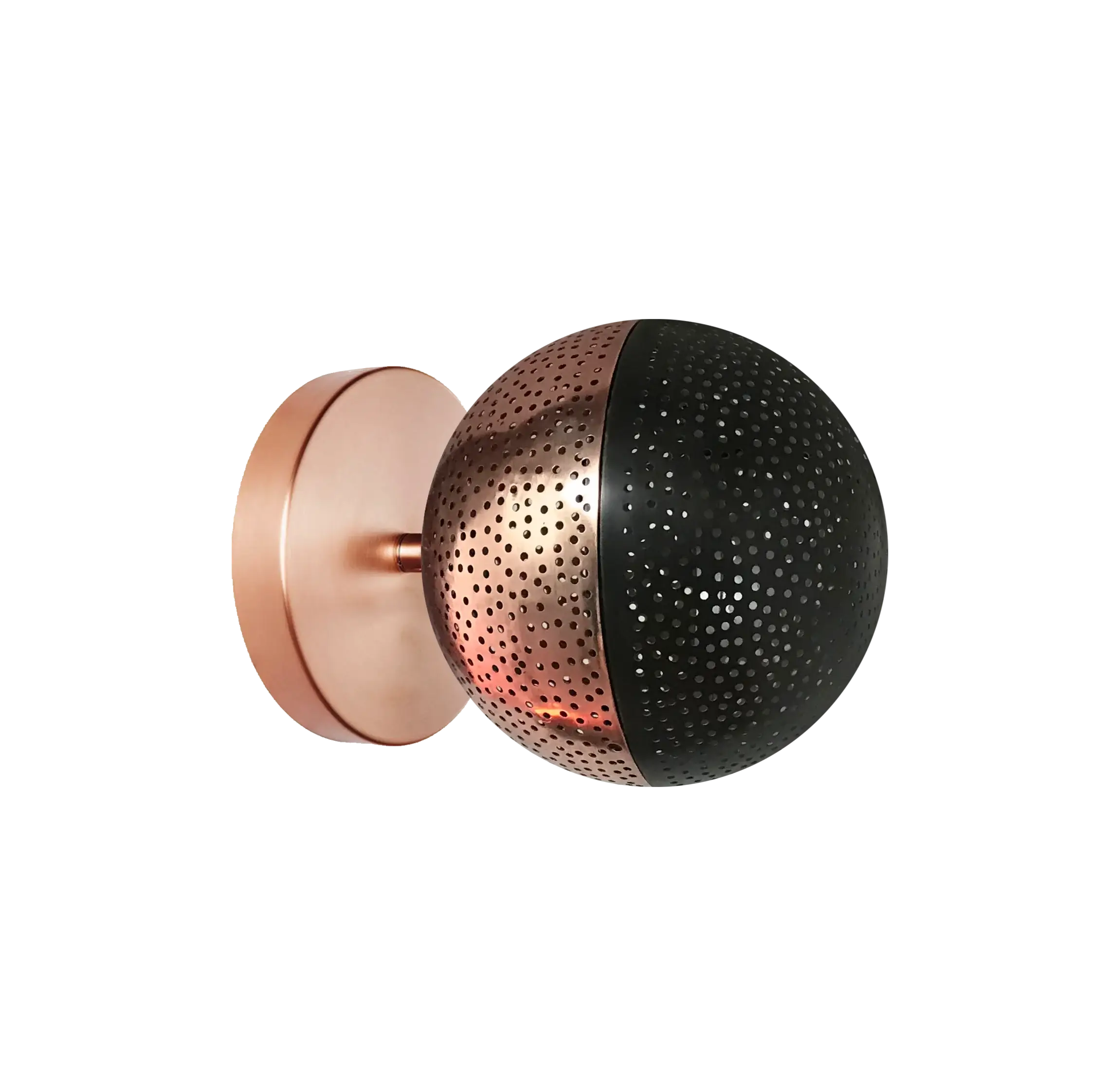 Dounia home Wall scone in Polished (black /copper) made of Metal, Model: Kora