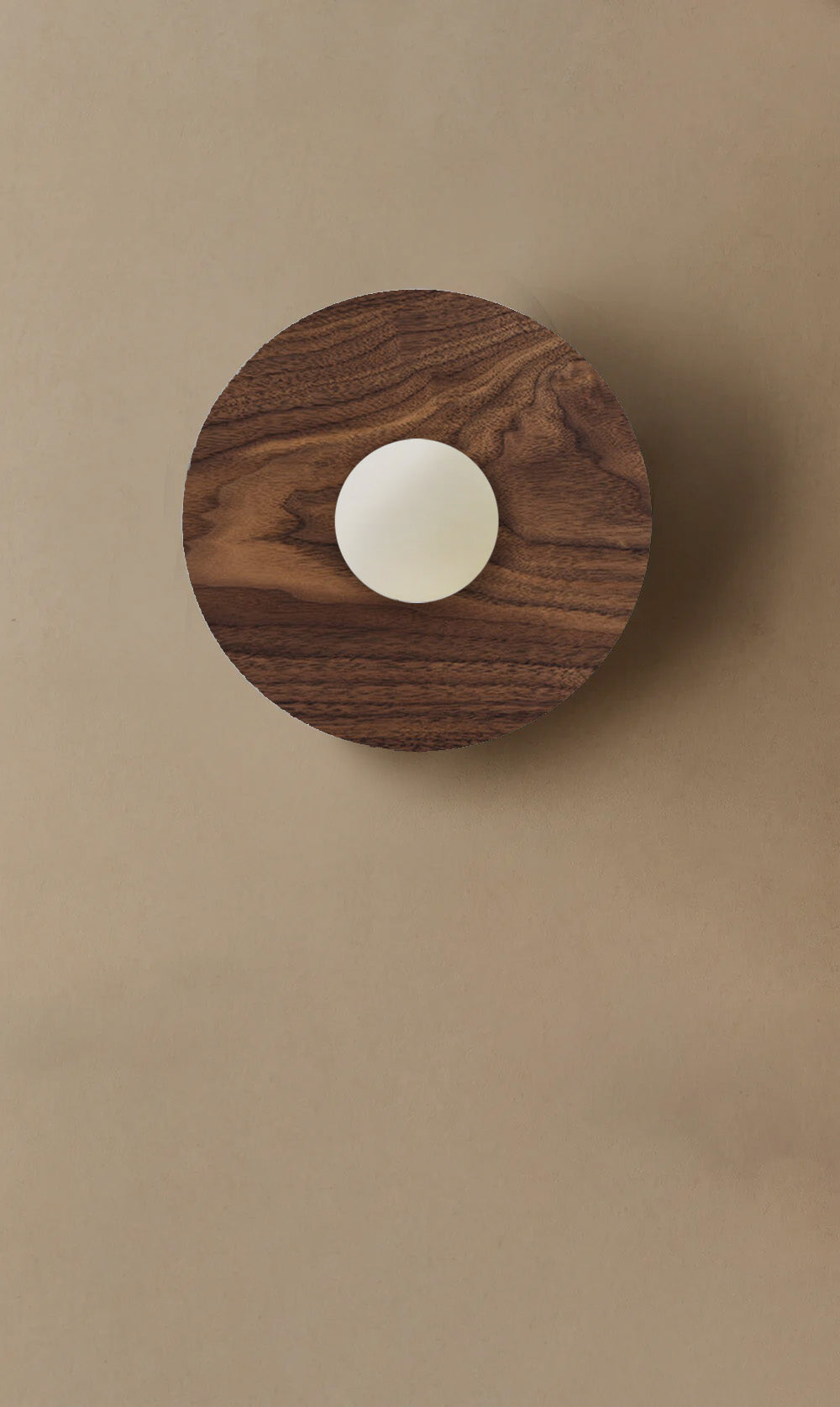 Maria Disc Wall Sconce  - Walnut