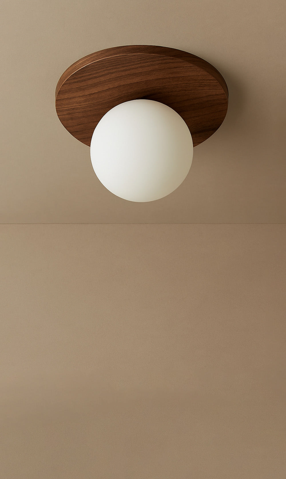 Maria Disc Flush Mount - Walnut